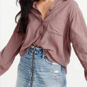 Abercrombie & Fitch Purple Boyfriend Button Up